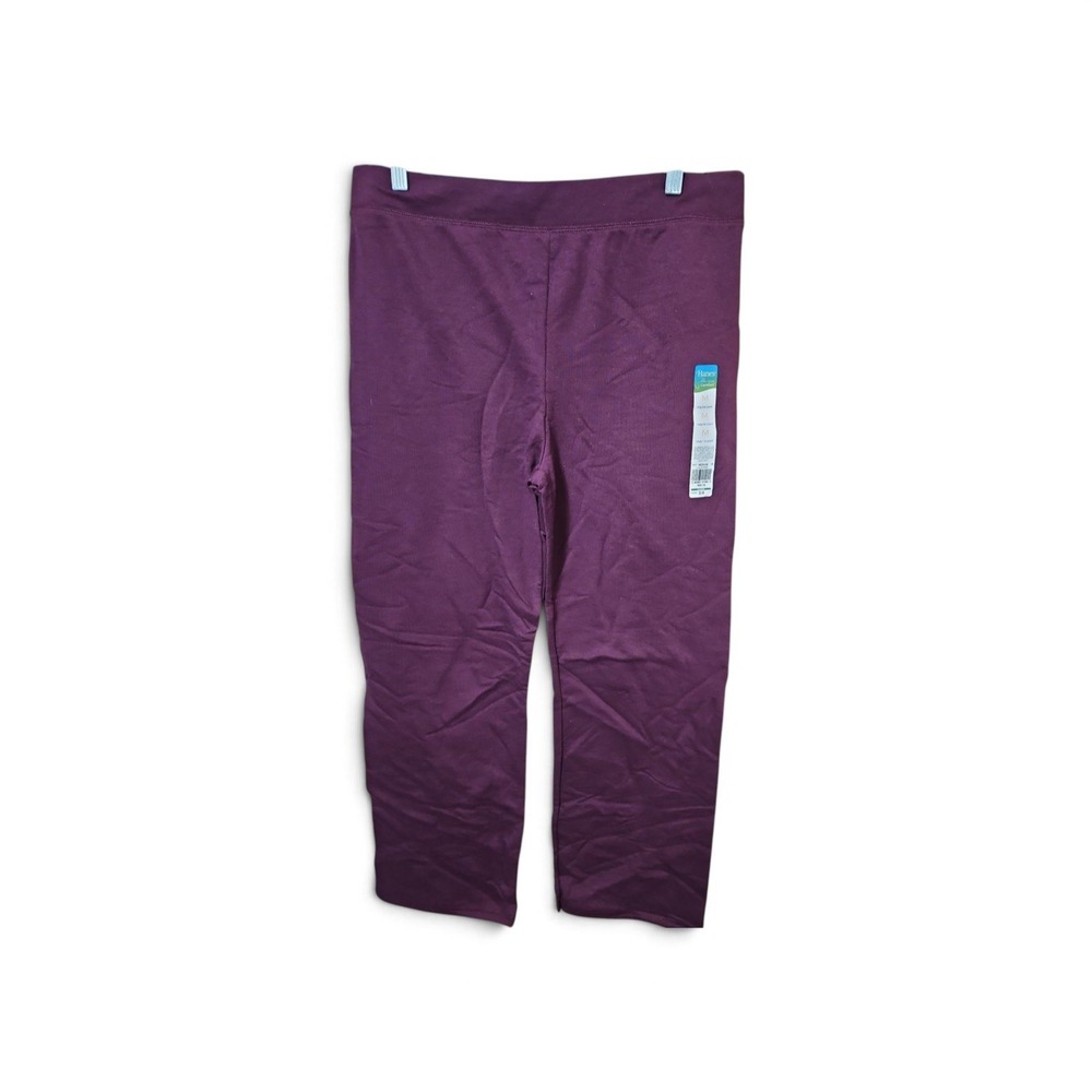 Hanes Just My Size Womens Capri Leggings Boysenberry Purple Size M   0378